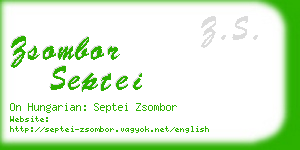 zsombor septei business card